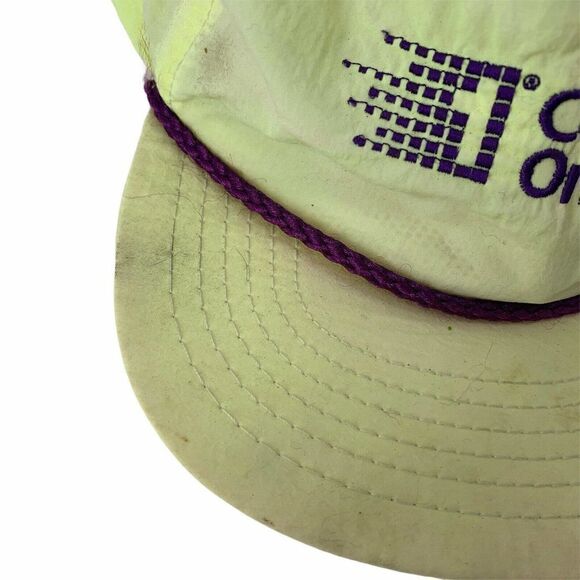 Cellular One Vintage 90s Neon Nylon Snap Back Hat - Picture 5 of 7